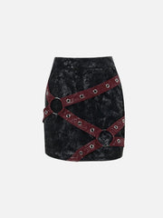 Webbing Patchwork Skirt
