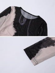 Irregular Perspective Long Sleeve T Shirt