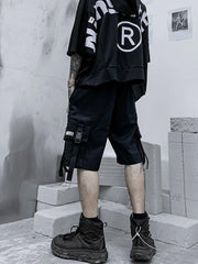 Letter Schoolbag Buckle Cargo Shorts