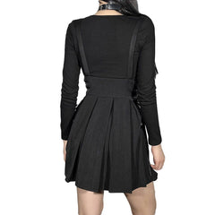 Punk Strap Pleated Skirt