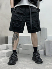 Zip Up Pockets Cargo Shorts