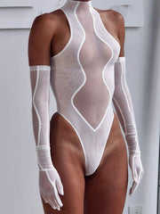 Sexy Mesh Perspective Jumpsuit