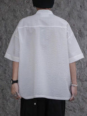 Shoulder Chain Short Sleeve Shirt