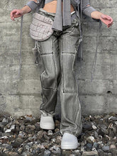 Multi Pockets Washed Jean
