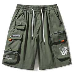 Zip Up Big Pocket Cargo Shorts