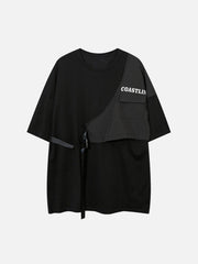 Fake Two Vest Patchwork Tee