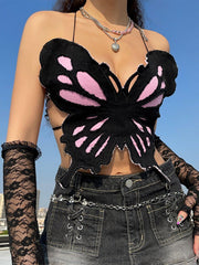 Sexy Butterfly Denim Vest