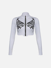 Motorcycle Abstract Print Long Sleeve T Shirt