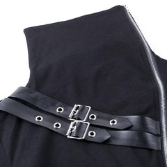 Dark Punk Double Zipper Turtleneck Sweatshirt