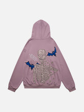 Skeleton Bat Zip Up Hoodie