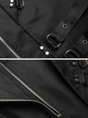 Punk Metal Ribbons Long Coat