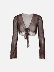 V-Neck Sexy Long Sleeve T Shirt