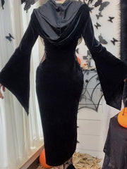 Hooded Split Dress Suit
