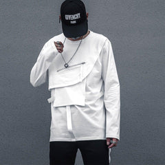 Dark Patchwork Ribbons Sweatshirt