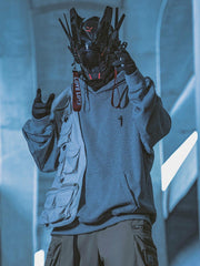 Patchwork Vest Hoodie