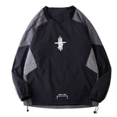 Function Patchwork Print Sweatshirt