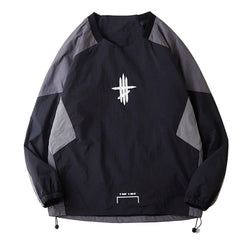 Function Patchwork Print Sweatshirt