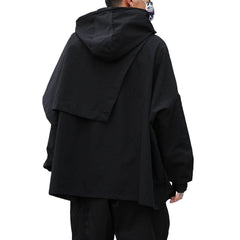 Dark Fake Two Irregular Oversized Hoodie