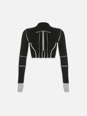 Sewing Thread Long Sleeve T Shirts