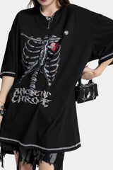 Skeleton Broken Heart Print Tee