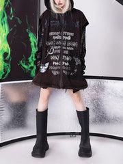 Gothic Graffiti Hooded Vest
