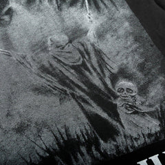 Dark Ghost Skull Print Cotton Sweatshirt