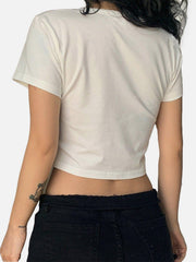 Butterfly Print Short Sleeve T Shirt