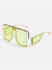Futuristic Y2K Punk Double Rivet Glasses