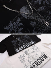 Skull Letter Chain Tee