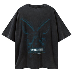 Butterfly Print Washed Tee
