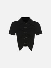 Metal Button Short Sleeve Shirt