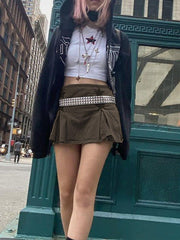 Embroidery Star Folds Skirt