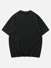 Retro Skull Cat Graphic Tee