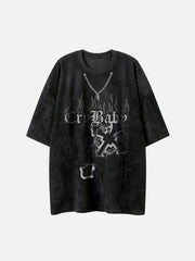 Flame Cross Graphic Tee