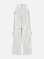 Lace-up Crinkled Pants
