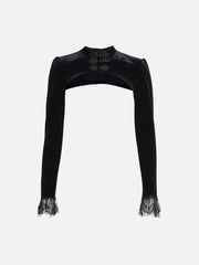 Sexy Hollow Lace Long Sleeve T Shirts