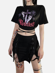 Gothic Cross Short Sleeve T Shirt