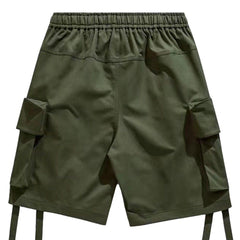 Multi Pockets Overalls Shorts