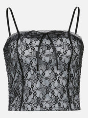 Sexy Lace Bow Tie Vest