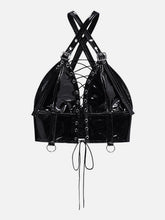 Tie Rope Buckle PU Vest