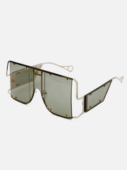 Futuristic Y2K Punk Double Rivet Glasses