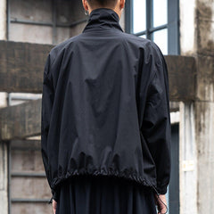 Turtleneck Drawstring Coat