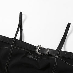 Dark Belt Buckle Slim Vest