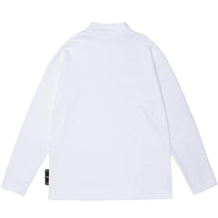 Letter Print Turtleneck Sweatshirt