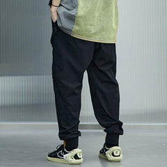 Zip Up Tilt Pockets Drawstring Cargo Pants