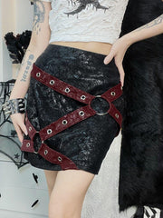 Webbing Patchwork Skirt
