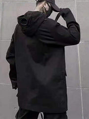 Dark Patchwork Pockets Sunglasses Jacket