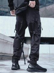 Combat Ribbons Pockets Cargo Pants