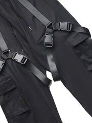 Combat Techwear Ribbons Buckle Cargo Pants