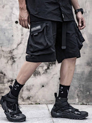 Dark Functional Big Pockets Nylon Shorts